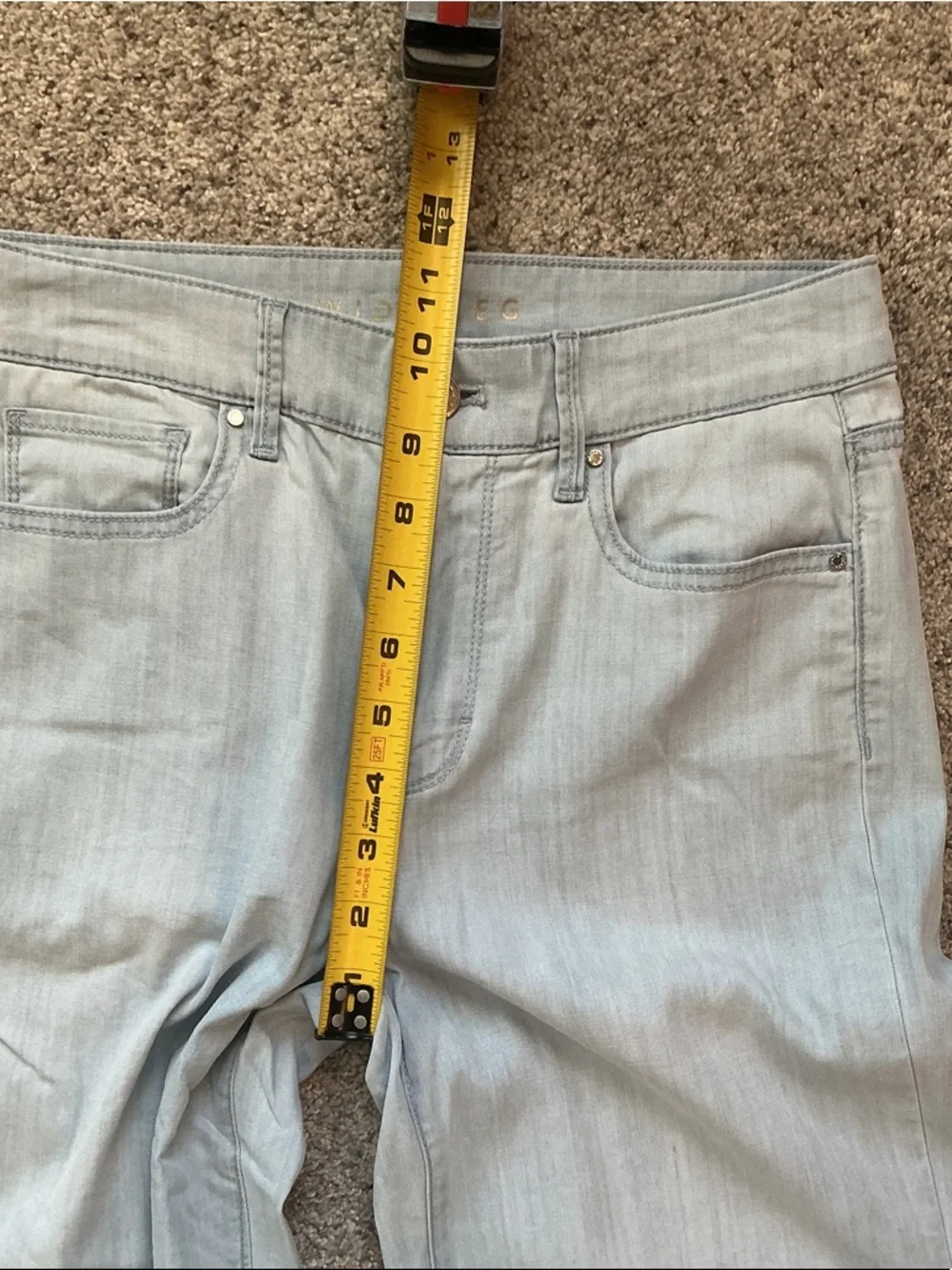 White House Black Market High Rise Lightweight Wide-Leg Jeans ~ Light Blue - Picture 5 of 10